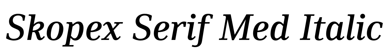 Skopex Serif Med Italic